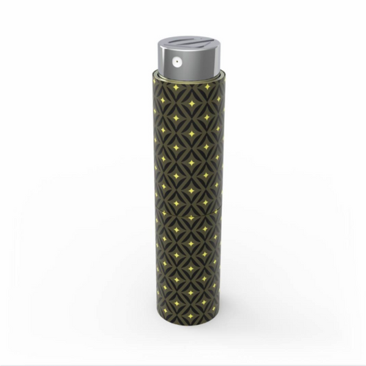 TCOV006  Purse perfume case Hypnotic Rhombus - Green and yellow